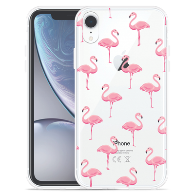 Cazy Hoesje geschikt voor iPhone Xr - Flamingo