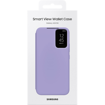 Samsung Galaxy A34 Hoesje - Originele Samsung Smart View Wallet Case - Blueberry