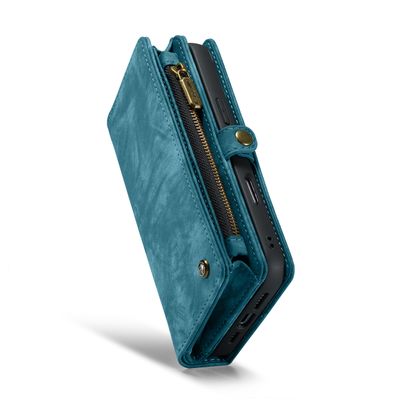 Caseme Hoesje geschikt voor iPhone 16 Pro - Luxe Leren Portemonnee Hoesje - Blauw