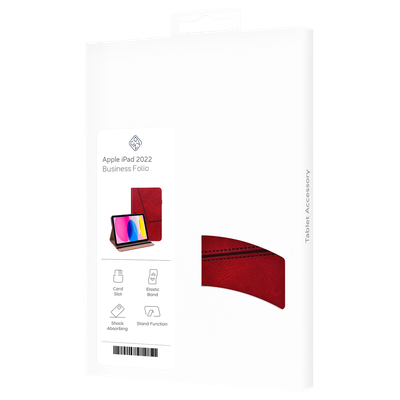Cazy Business Folio Hoes geschikt voor iPad 2022 (10th Gen) - Rood