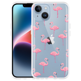 Hoesje geschikt voor iPhone 14 - Flamingo