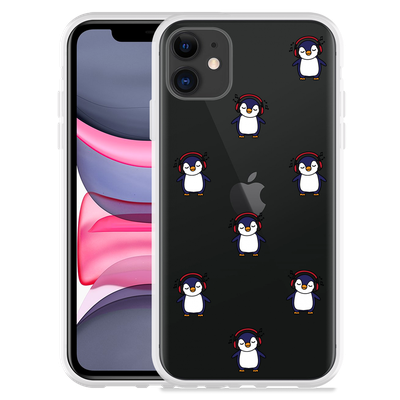 Cazy Hoesje geschikt voor iPhone 11 - Penguin Chillin