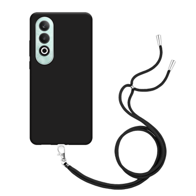 Just in Case Oneplus Nord CE4 - Soft TPU Case with Necklace Strap - Black