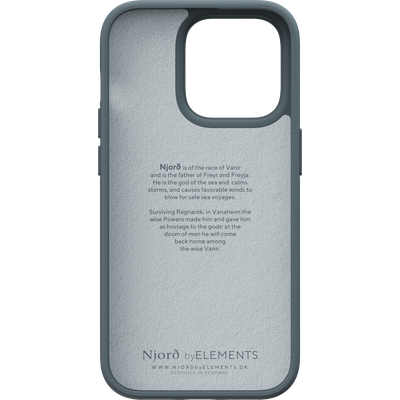 Njord Collections Fabric Tonal Hoesje geschikt voor iPhone 14 Pro - Dark Grey