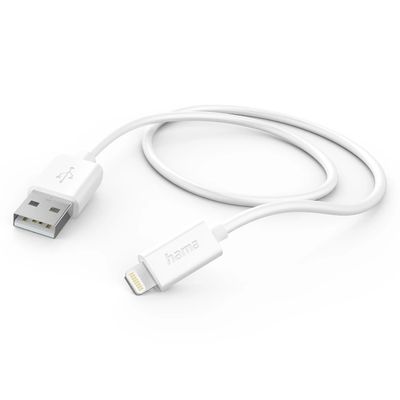 Hama USB-A naar Lightning Kabel - MFI gecertificeerd - 100cm - Wit