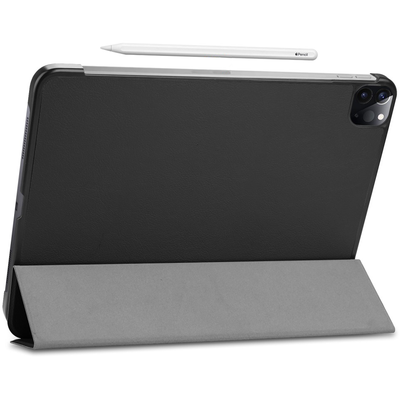 Cazy TriFold Hoes met Auto Slaap/Wake geschikt voor iPad Pro 12.9 2018 (2nd Gen)/iPad Pro 12.9 2020 (4th Gen) - Zwart