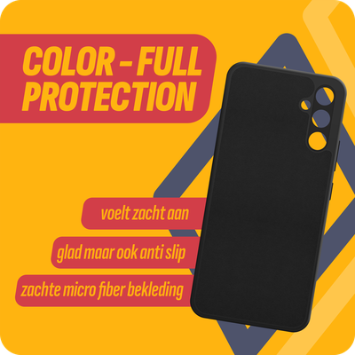 Cazy Soft Color TPU Hoesje geschikt voor Samsung Galaxy A34 - Zwart