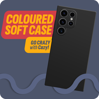 Cazy Soft Color TPU Hoesje geschikt voor Samsung Galaxy S23 Ultra - Zwart