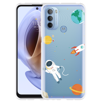 Cazy Hoesje geschikt voor Motorola Moto G41 - Astronaut