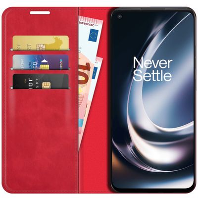 Cazy Wallet Magnetic Hoesje geschikt voor OnePlus Nord CE 2 Lite - Rood