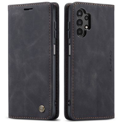 CASEME Samsung Galaxy A13 Retro Wallet Case - Black