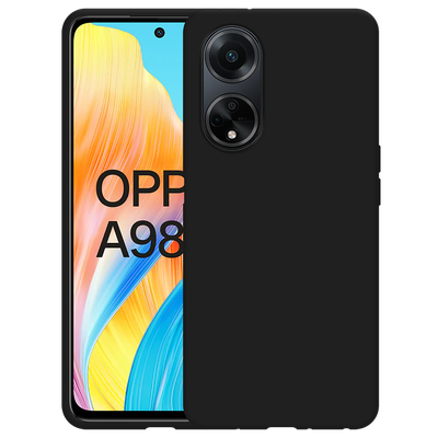 Cazy TPU Hoesje met Koord geschikt voor Oppo A98 5G - Zwart