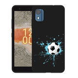 Hoesje Zwart geschikt voor Nokia C02 Soccer Ball