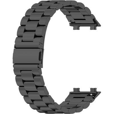 Cazy Oppo Watch 2 42mm Bandje - Metalen Watchband - Zwart