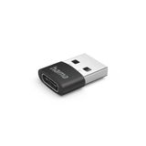 Hama Adapter - USB-C naar USB-A - Zwart - 3 stuks