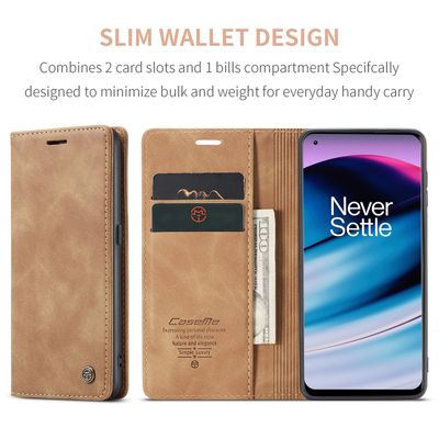 CASEME OnePlus Nord N20 Retro Wallet Case - Brown
