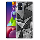 Hoesje geschikt voor Samsung Galaxy M51 - Polygon Marmer Grijs