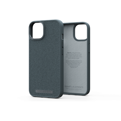 Njord Connetions Fabric Tonal Hoesje geschikt voor iPhone 14 - Dark Grey