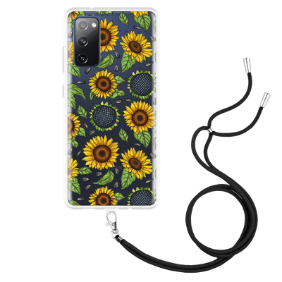 Cazy Hoesje met Koord geschikt voor Samsung Galaxy S20 FE - Sunflowers