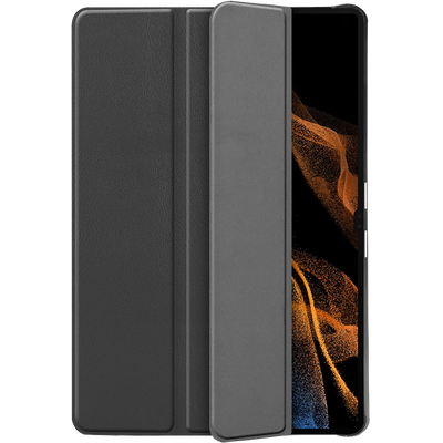 Cazy Hoes geschikt voor Samsung Galaxy Tab S8 Ultra - TriFold Tablet Smart Cover - Zwart