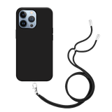 TPU Hoesje met Koord geschikt voor iPhone 13 Pro - Zwart