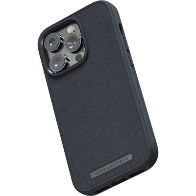 Njord Collections Lederen Hoesje geschikt voor iPhone 14 Pro Max - Genuine Leather - 2M Valbescherming - Zwart