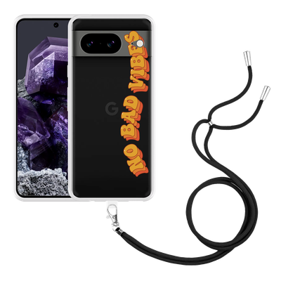 Cazy Hoesje met koord geschikt voor Google Pixel 8 No Bad Vibes