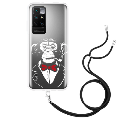 Cazy Hoesje met Koord geschikt voor Xiaomi Redmi 10 - Smoking Chimp