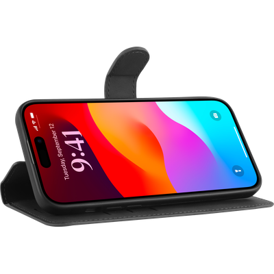 Cazy Premium Wallet Hoesje geschikt voor iPhone 15 Pro - Zwart