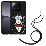 Hoesje met koord Zwart geschikt voor Xiaomi 13 Pro Smoking Chimp