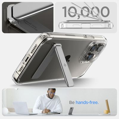 Hoesje geschikt voor Apple iPhone 14 Pro - Spigen Ultra Hybrid S Case - Transparant