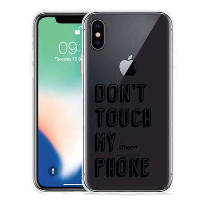 Cazy Hoesje geschikt voor iPhone Xs - Don't Touch My Phone