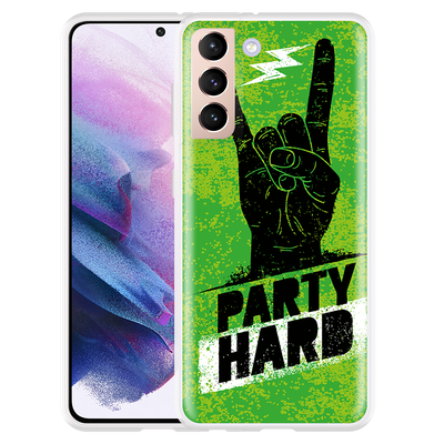 Cazy Hoesje geschikt voor Samsung Galaxy S21 - Party Hard