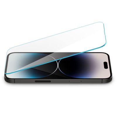 Screen Protector geschikt voor iPhone 14 Pro - Spigen Privacy Glass - Zwart