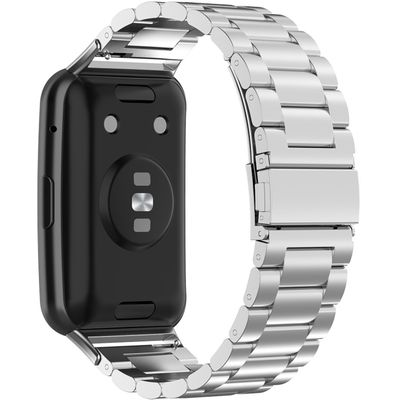 Cazy Huawei Watch Fit Bandje - Metalen Watchband - Zilver