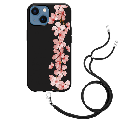 Cazy Hoesje met Koord geschikt voor iPhone 13 Mini - Flower Branch