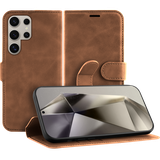 Premium Wallet Hoesje geschikt voor Samsung Galaxy S24 Ultra - Bruin