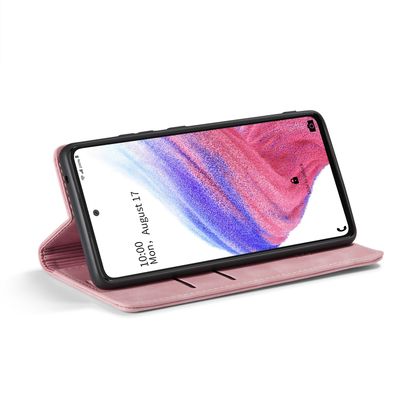 Samsung Galaxy A33 Hoesje - CASEME Retro Telefoonhoesje met Portemonnee - Roze