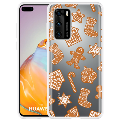 Cazy Hoesje geschikt voor Huawei P40 - Christmas Cookies