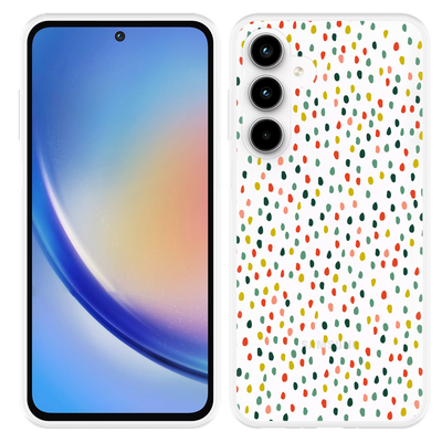 Cazy Hoesje geschikt voor Samsung Galaxy A35 Happy Dots