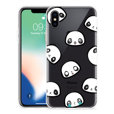 Cazy Hoesje geschikt voor iPhone Xs - Panda Emotions