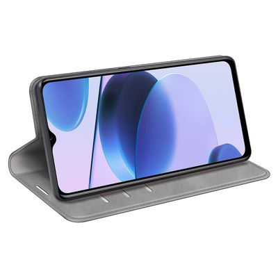 Cazy Wallet Magnetic Hoesje geschikt voor Realme C35 - Grijs