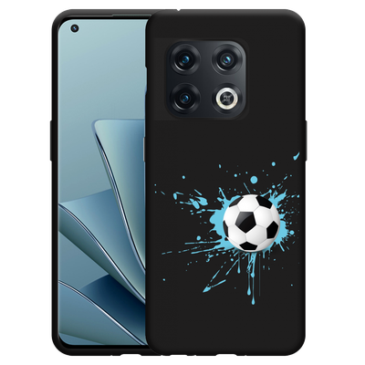 Cazy Hoesje Zwart geschikt voor OnePlus 10 Pro - Soccer Ball
