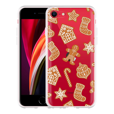Cazy Hoesje geschikt voor iPhone SE 2020 - Christmas Cookies