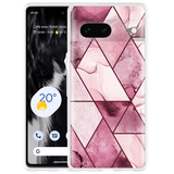 Hoesje geschikt voor Google Pixel 7 - Roze Marmer Mix