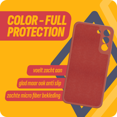 Cazy Soft Color TPU Hoesje geschikt voor Samsung Galaxy S22+ - Rood