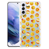 Hoesje geschikt voor Samsung Galaxy S21 Plus - Emoji