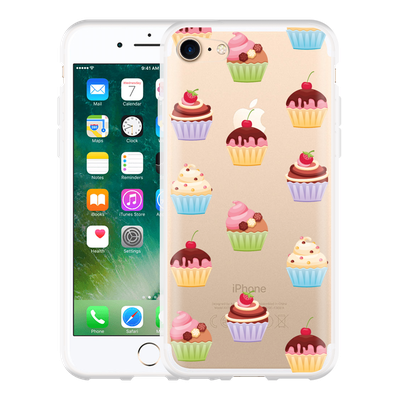 Cazy Hoesje geschikt voor iPhone 7 - Cupcakes