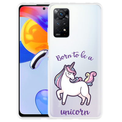 Cazy Hoesje geschikt voor Xiaomi Redmi Note 11 Pro/11 Pro 5G - Born to be a Unicorn