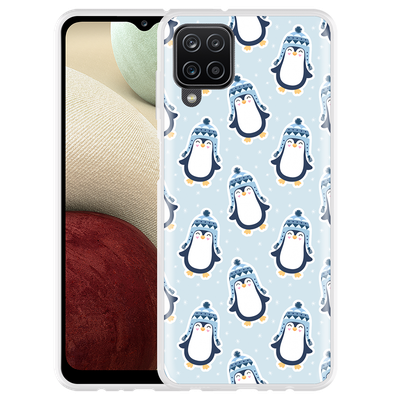 Cazy Hoesje geschikt voor Samsung Galaxy A12 - Pinguins